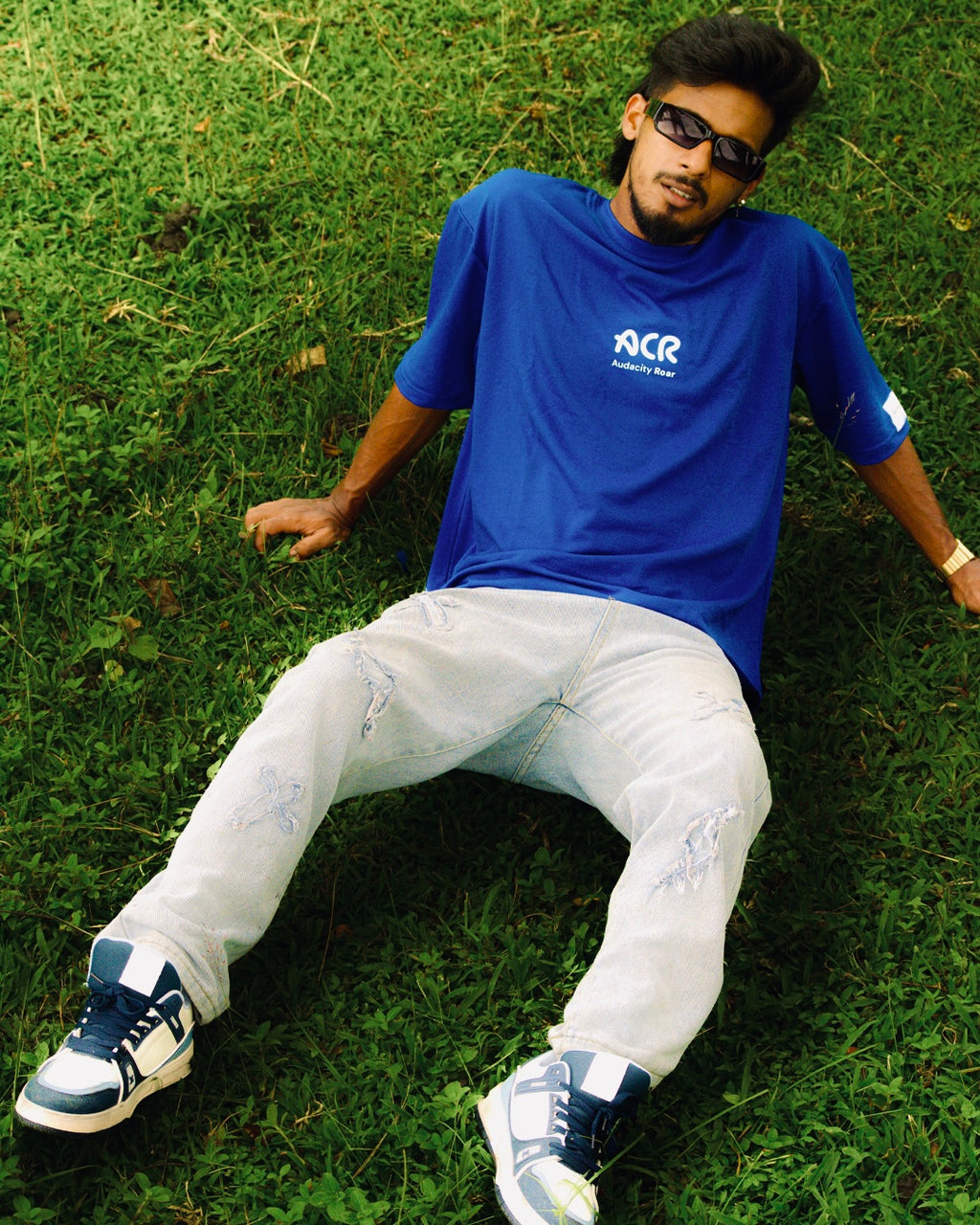 Imperial Blue Solid T-shirt